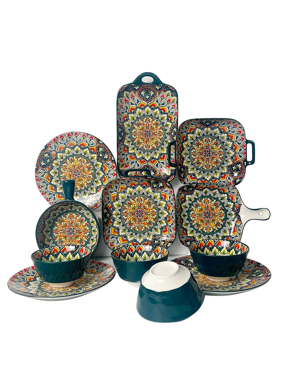 L&Wen 18Pcs Dinnerware Set
