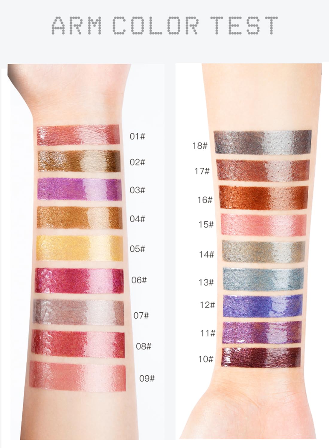 Glitter Lip Gloss, Shimmer Metallic Liquid Lipstick, Moisturizing Waterproof Long Lasting Multi-Used Lip Makeup for Party DIY Daily Use, for Lips Cheeks Eyes