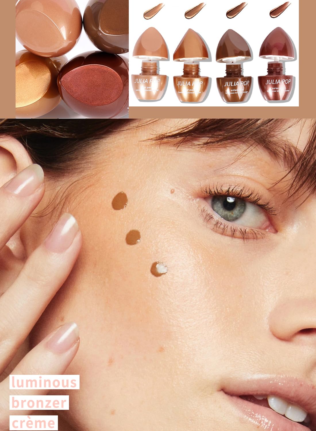 Face Contour Cream, Natural Matte Waterproof Long Lasting Luminous Bronzer Cream, Face Contour Illuminator Makeup, Smooth Face Contouring Highlighter Liquid Stick