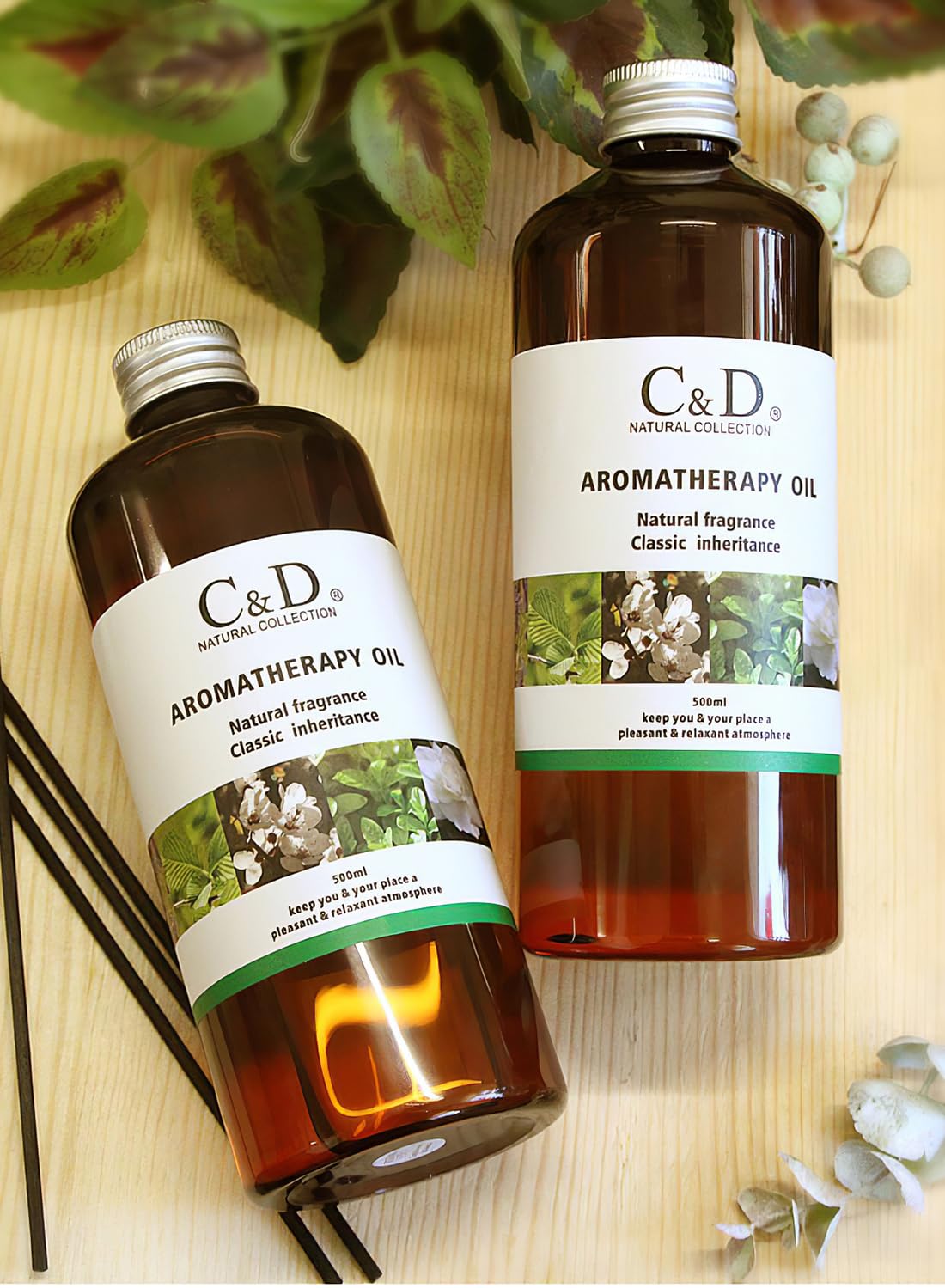 Aromatherapy Oil, Fresh Natural Long Lasting Classic Reed Diffuser Refill for Bedroom Bathroom Office Home Decor, Scented Gift Set, Purify Air, Pressure Relief 500ml