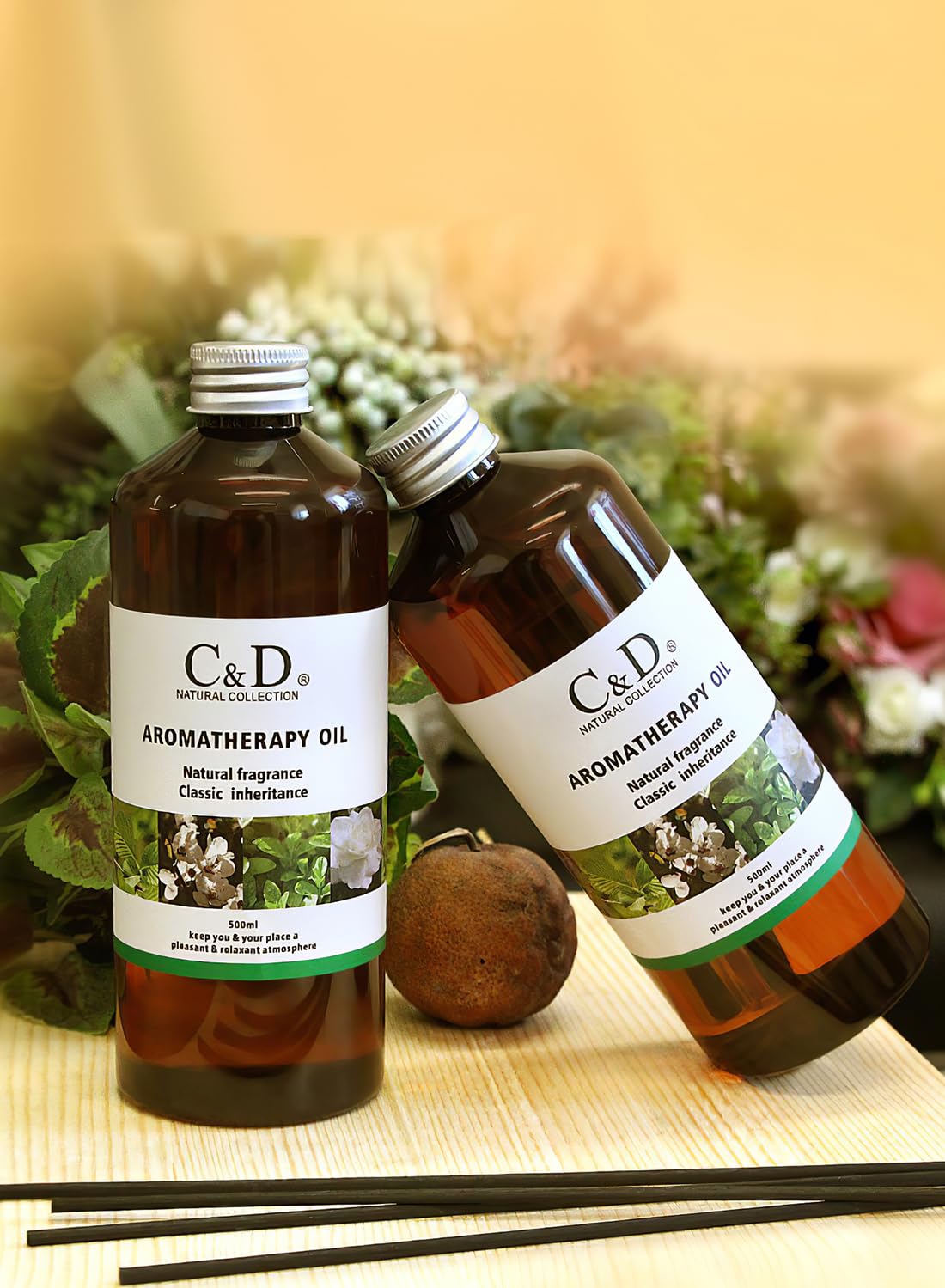 Aromatherapy Oil, Fresh Natural Long Lasting Classic Reed Diffuser Refill for Bedroom Bathroom Office Home Decor, Scented Gift Set, Purify Air, Pressure Relief 500ml