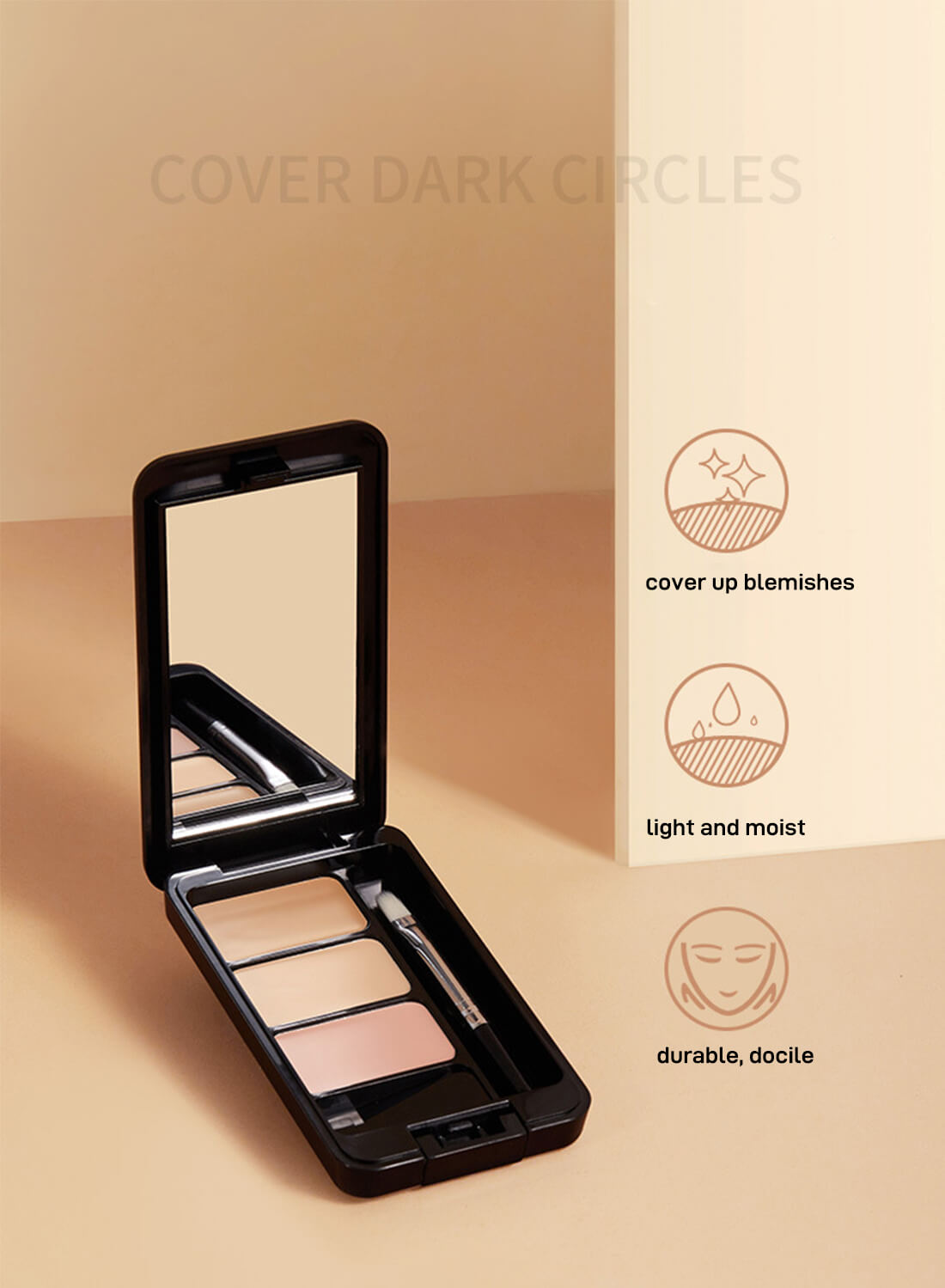 GECOMO Three-Color Concealer Palette