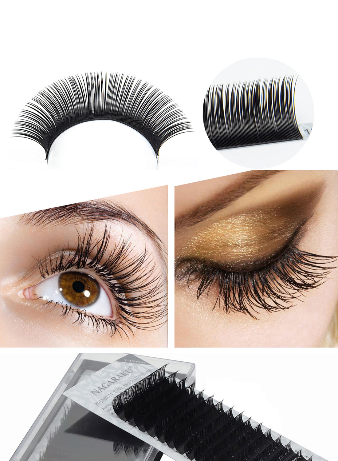 NAGARAKU Fake False Eyelashes Grafting  (7mm-15mm Mix)