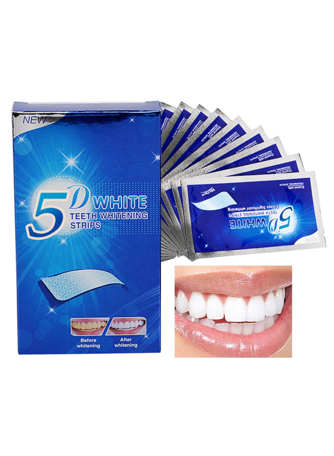 5D White Teeth Whitening Strips