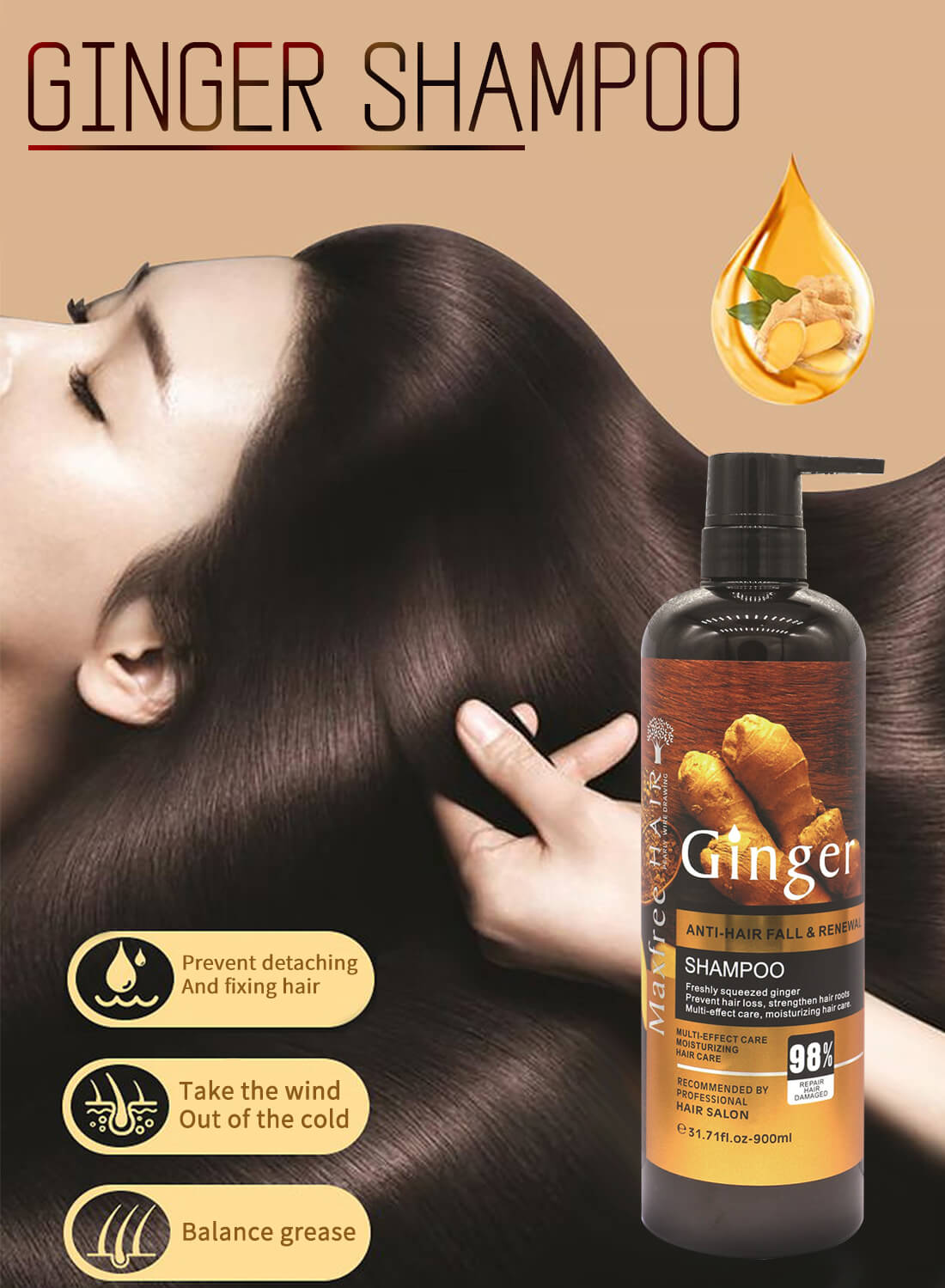 Ginger Shampoo 900ml