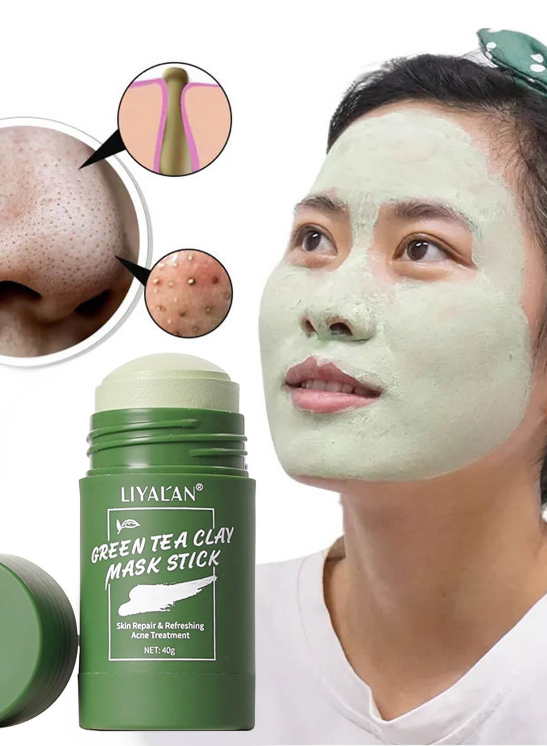 Liyalan Green Tea Clay Mask Stick