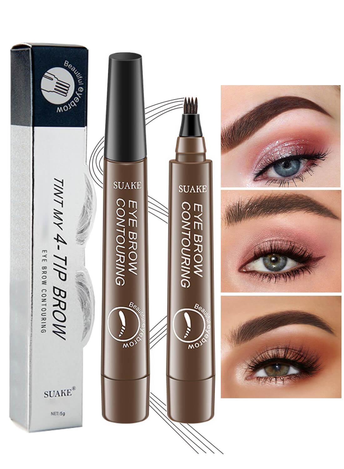 Eyebrow Pen Liquid with a Micro-Fork Tip