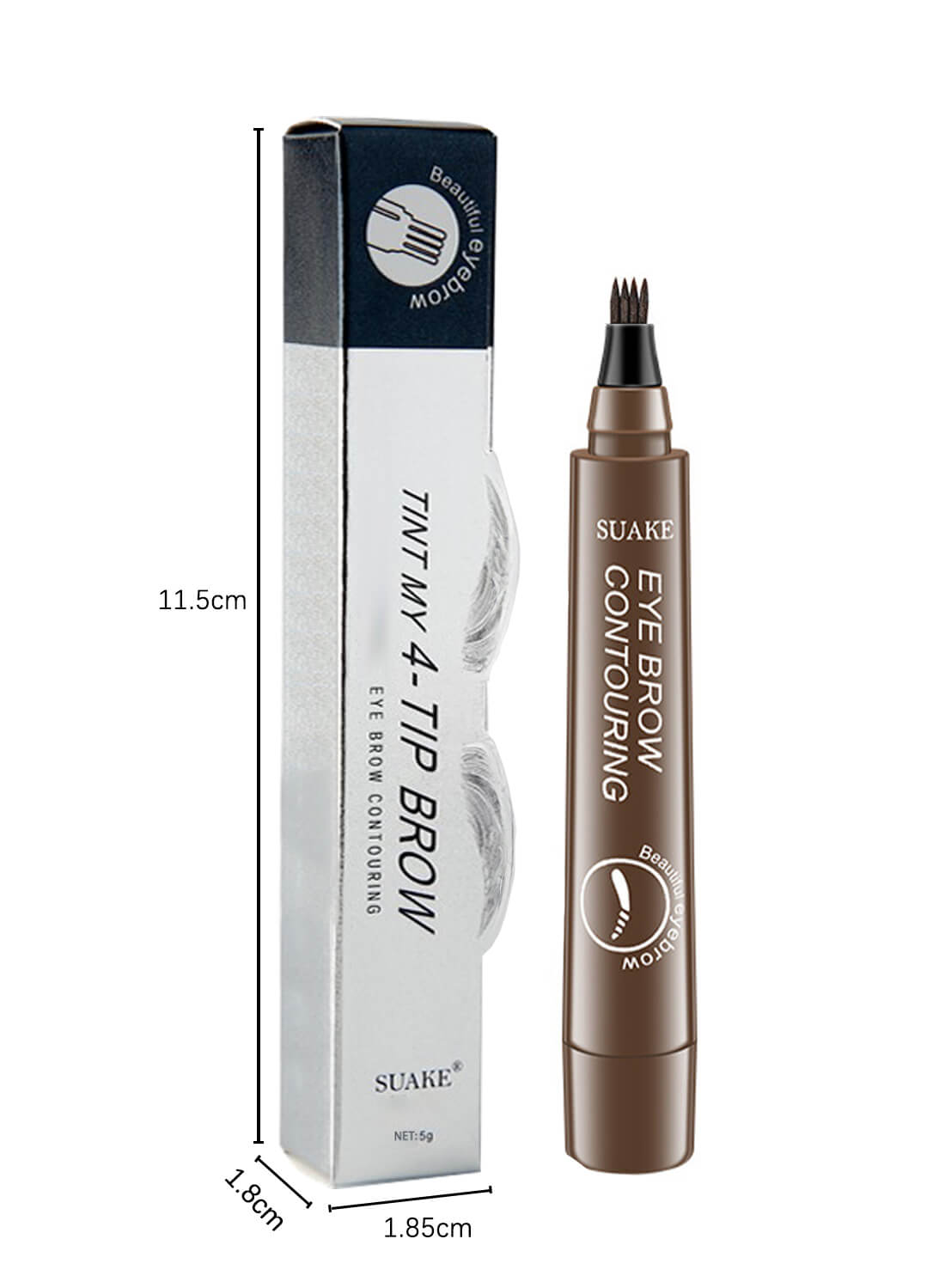 Eyebrow Pen Liquid with a Micro-Fork Tip