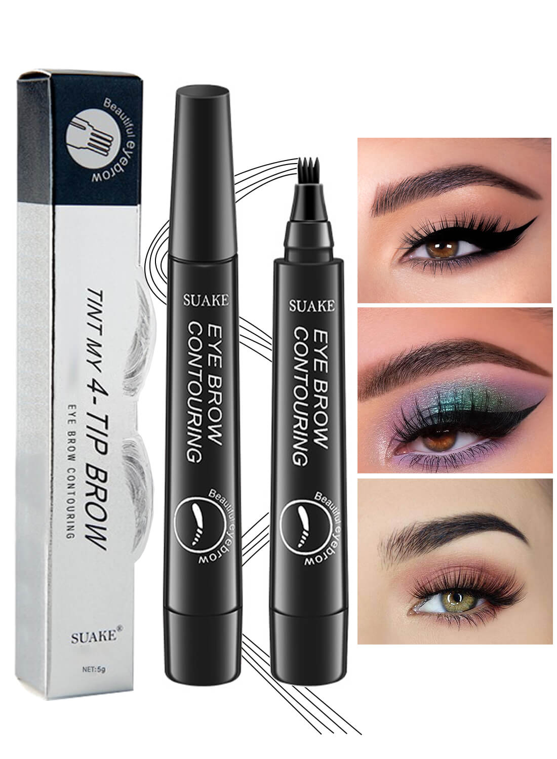 Eyebrow Pen Liquid with a Micro-Fork Tip