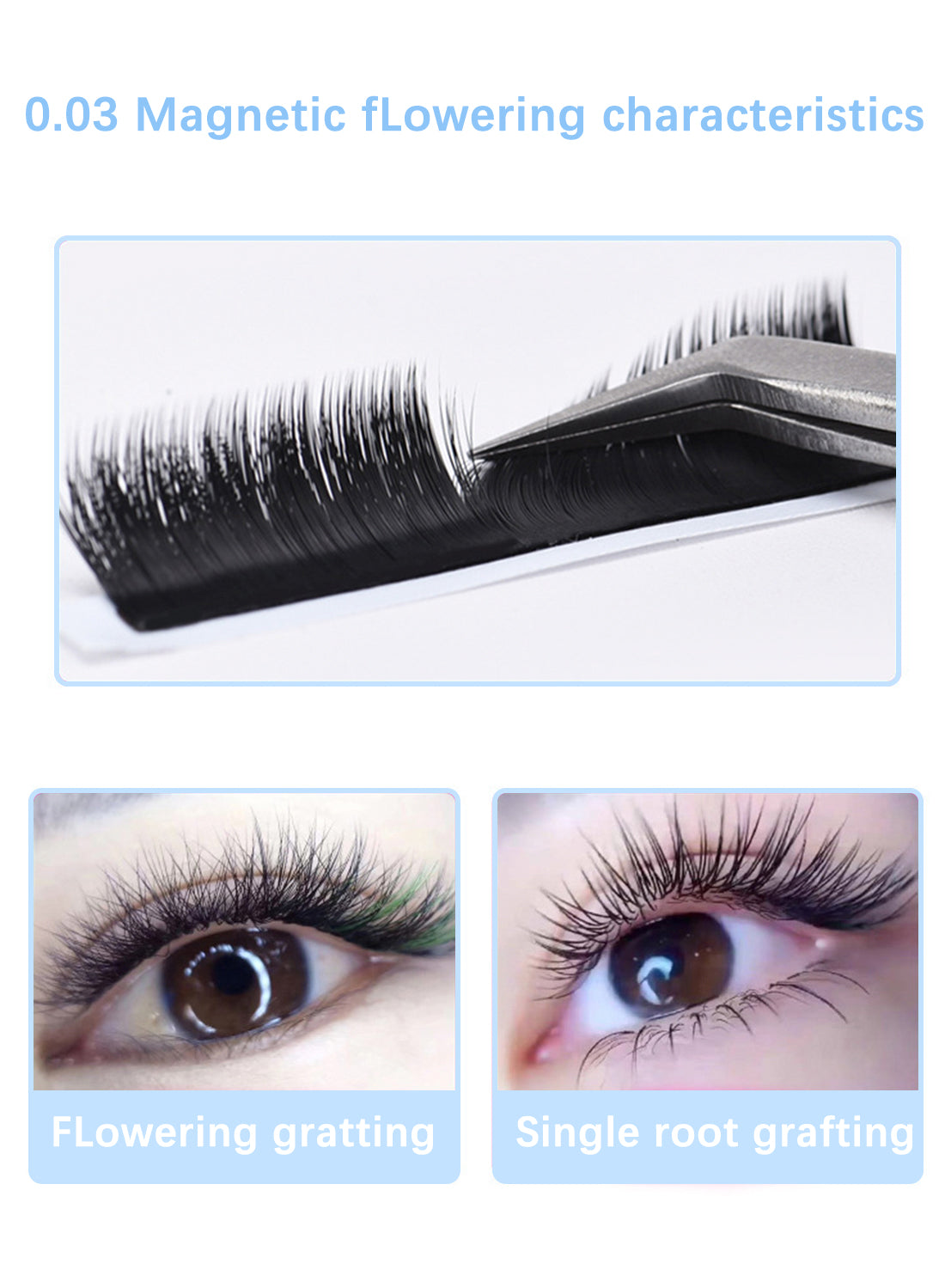 L&wen Auto Fans Fake False Eyelashes for Extension Grafting