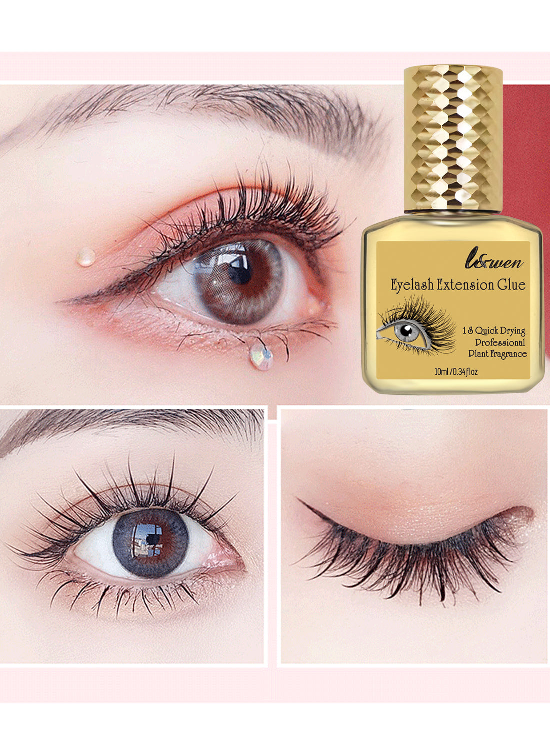 L&wen Eyelash Extension Glue without Eyes Open 10ml