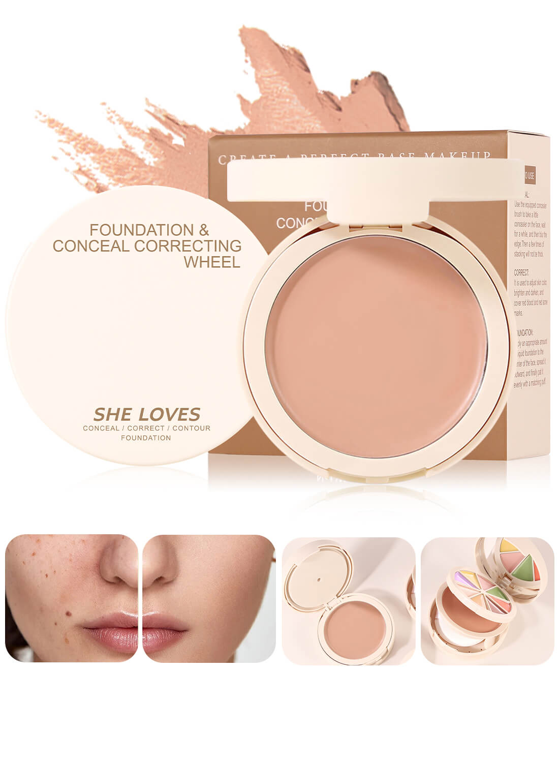 She Loves Foundation and Conceal Correcting Wheel