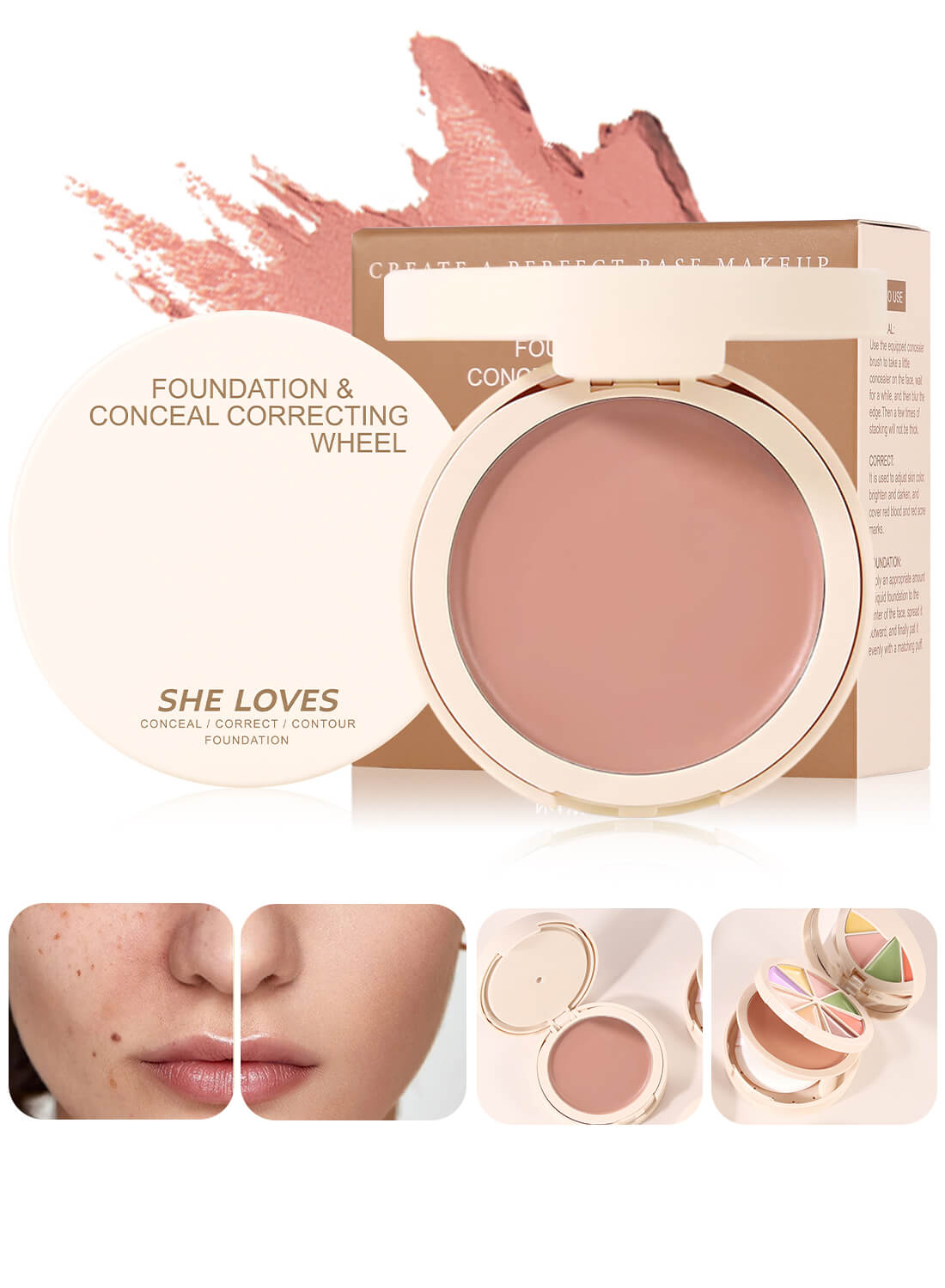 She Loves Foundation and Conceal Correcting Wheel