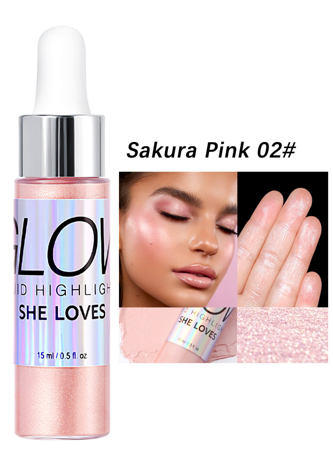 She Loves Liquid Highlighter Shimmer Body Oil 15ml