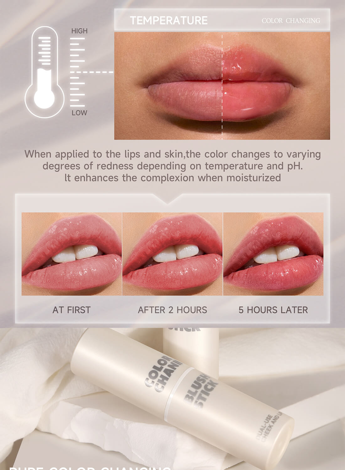 SHELOVES Blush Stick Temperature Changing