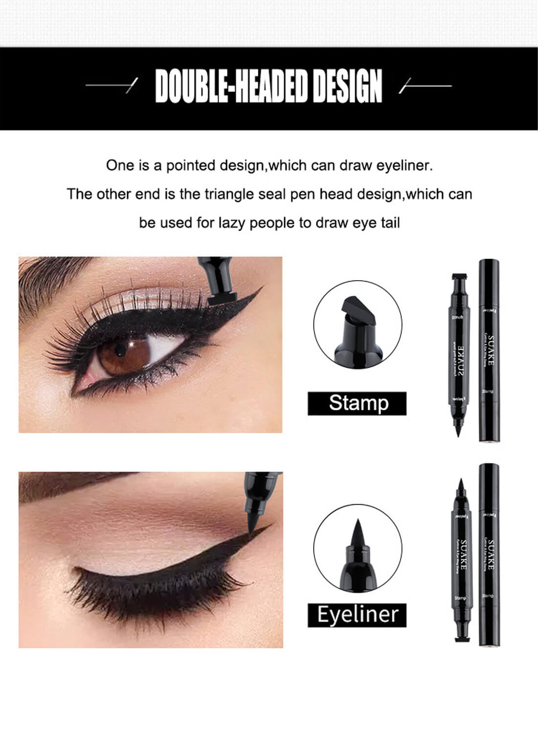 SUAKE Liquid Eyeliner Stamp Pencil for Women