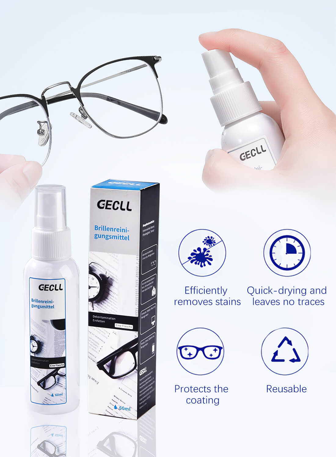 Spectacle Lens Cleaning And Maintenance Spray 60ML