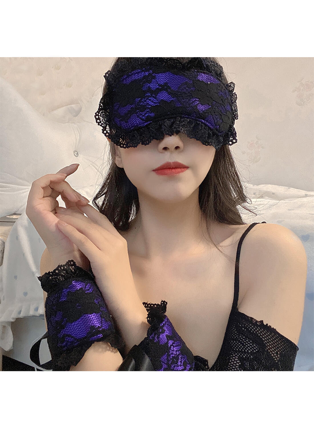 Lace Eye Mask and Handcuffs