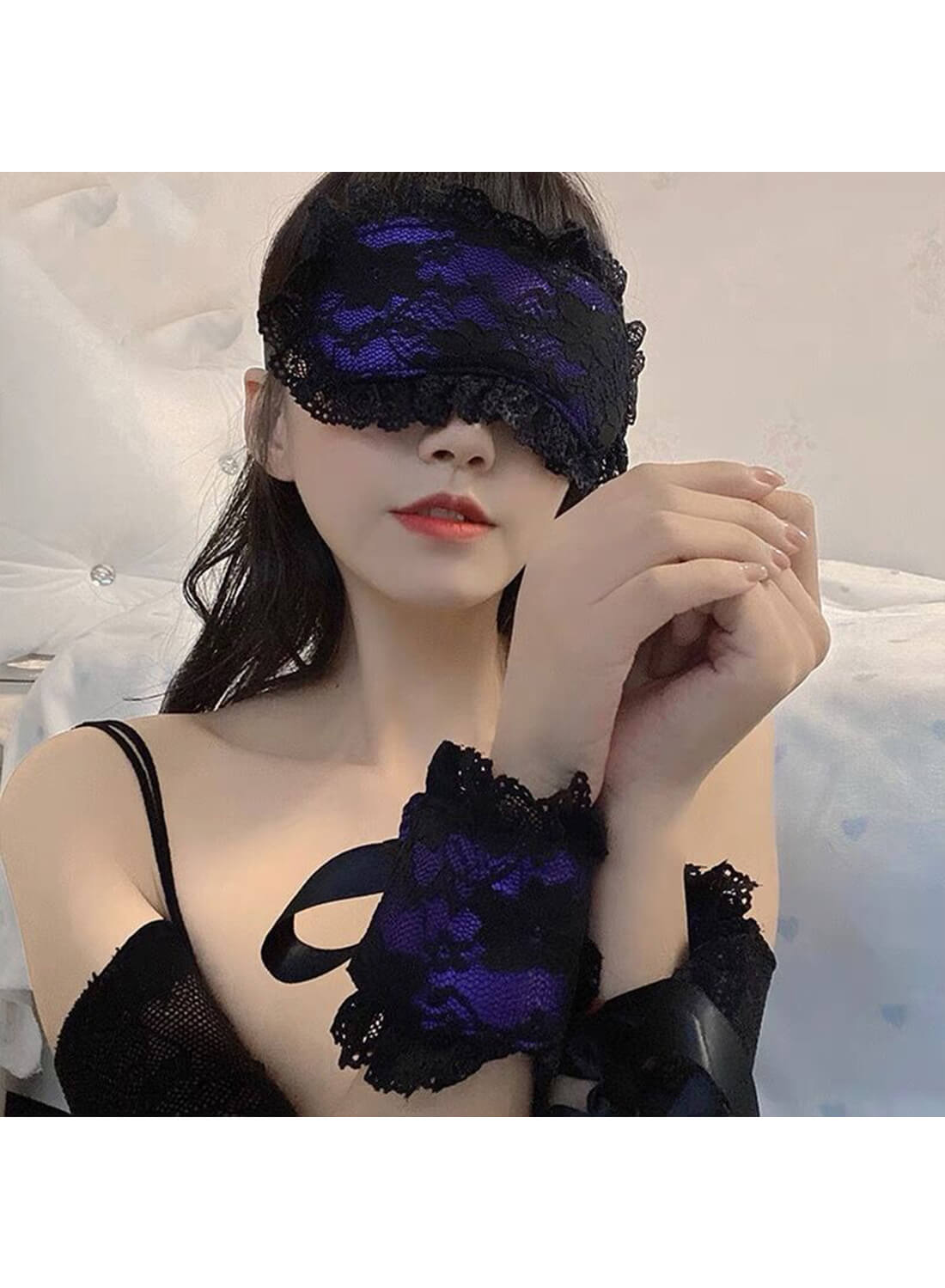 Lace Eye Mask and Handcuffs