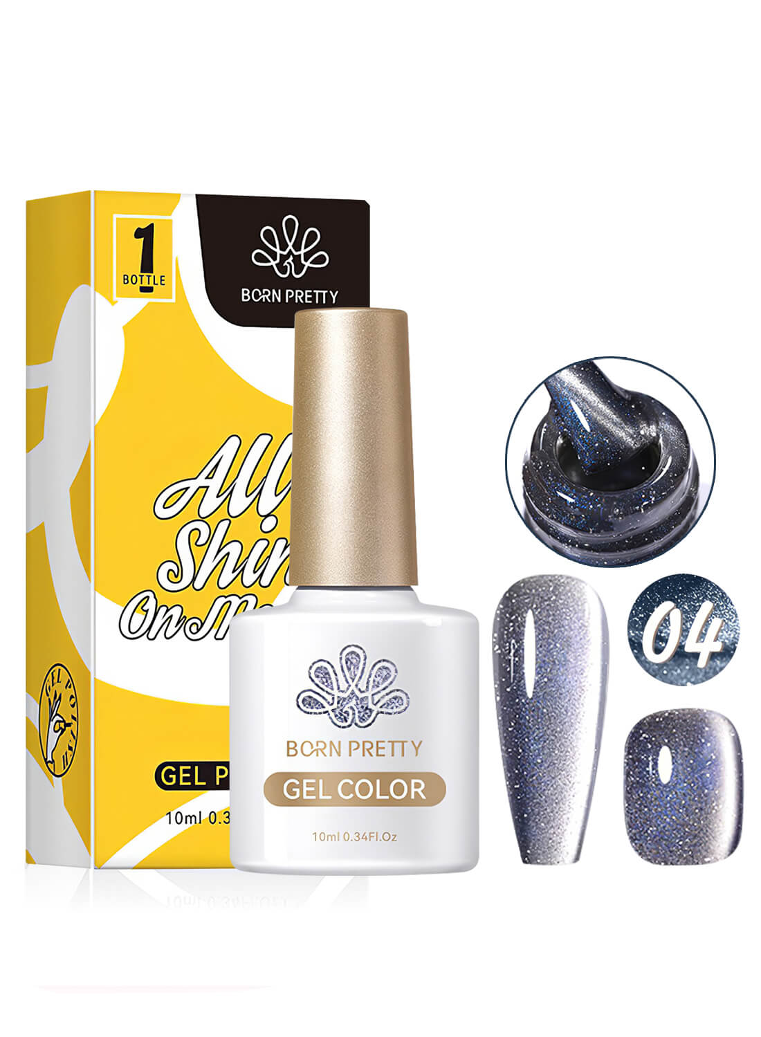 Glitter Shiny Magic Holographic Cat Eye Gel Nail Polish 10ml