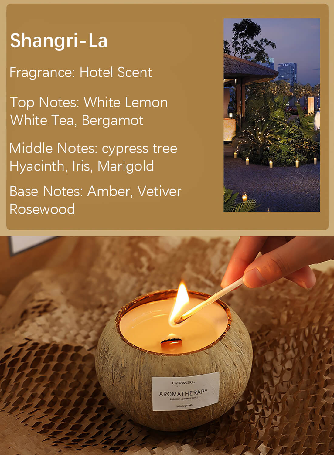 Scented Soy Coconut Shell Candles 200g