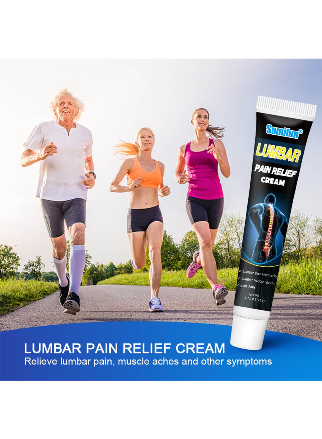 Lumbar Pain Relief Cream for Back Neck Hands Feet Joint 20g