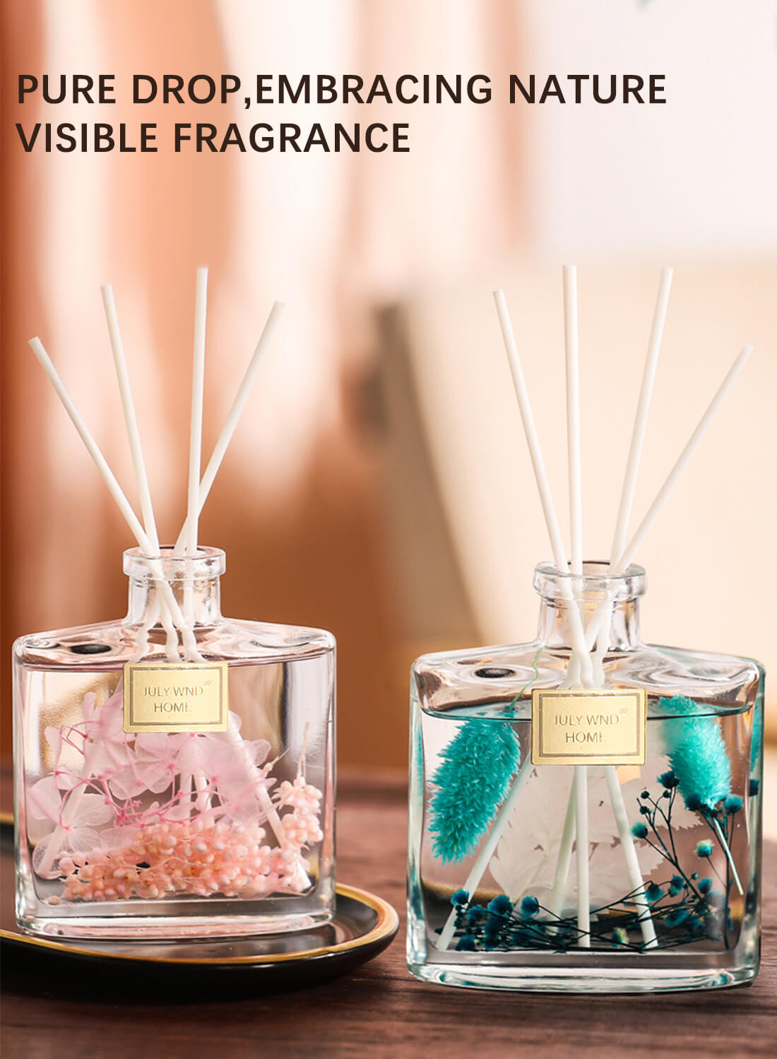 JULY WND Flower Reed Diffuser with Incense Diffuser Sticks 120ml