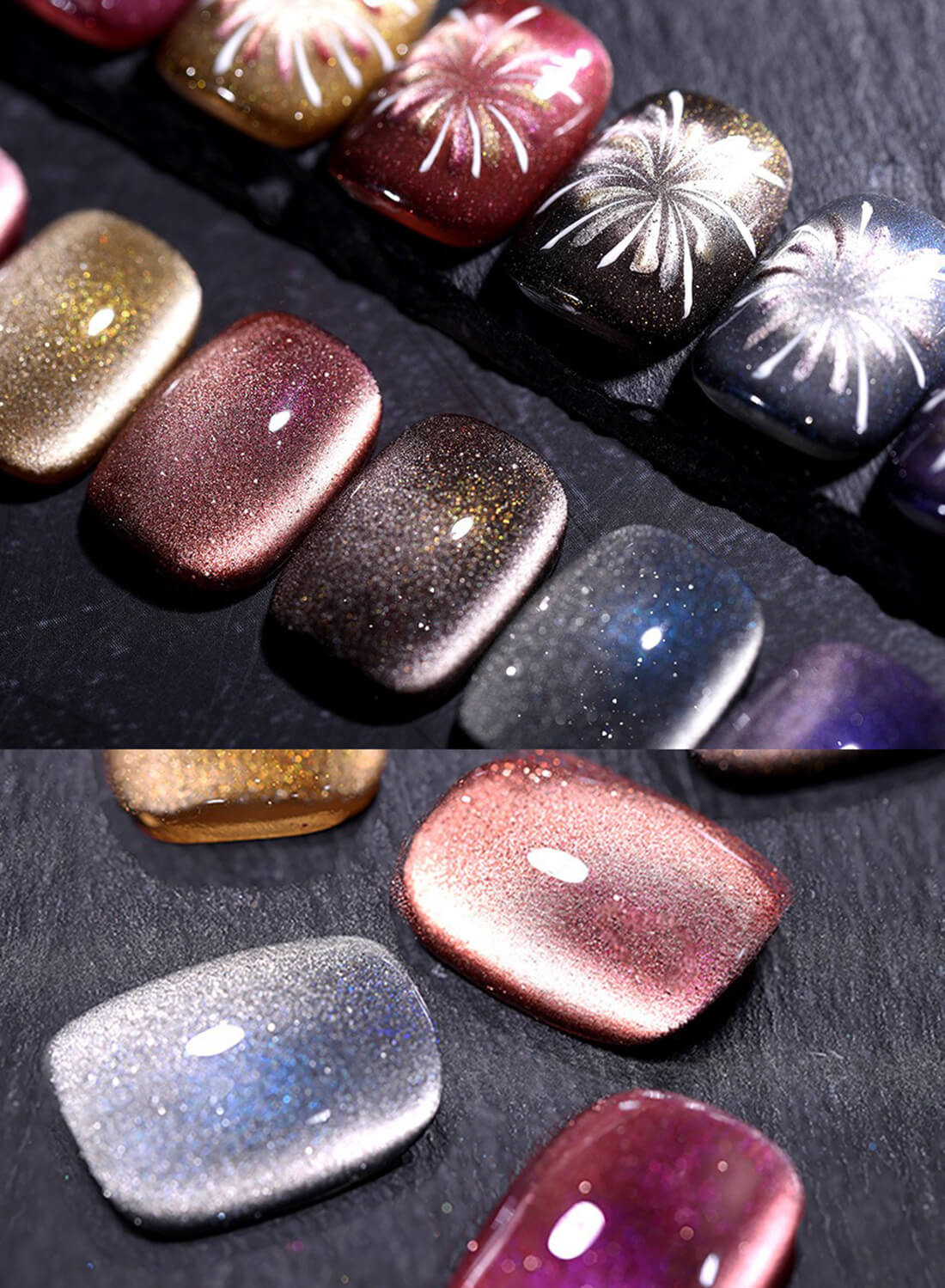 Glitter Shiny Magic Holographic Cat Eye Gel Nail Polish 10ml