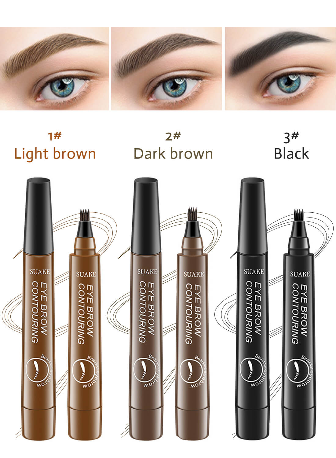 Eyebrow Pen Liquid with a Micro-Fork Tip