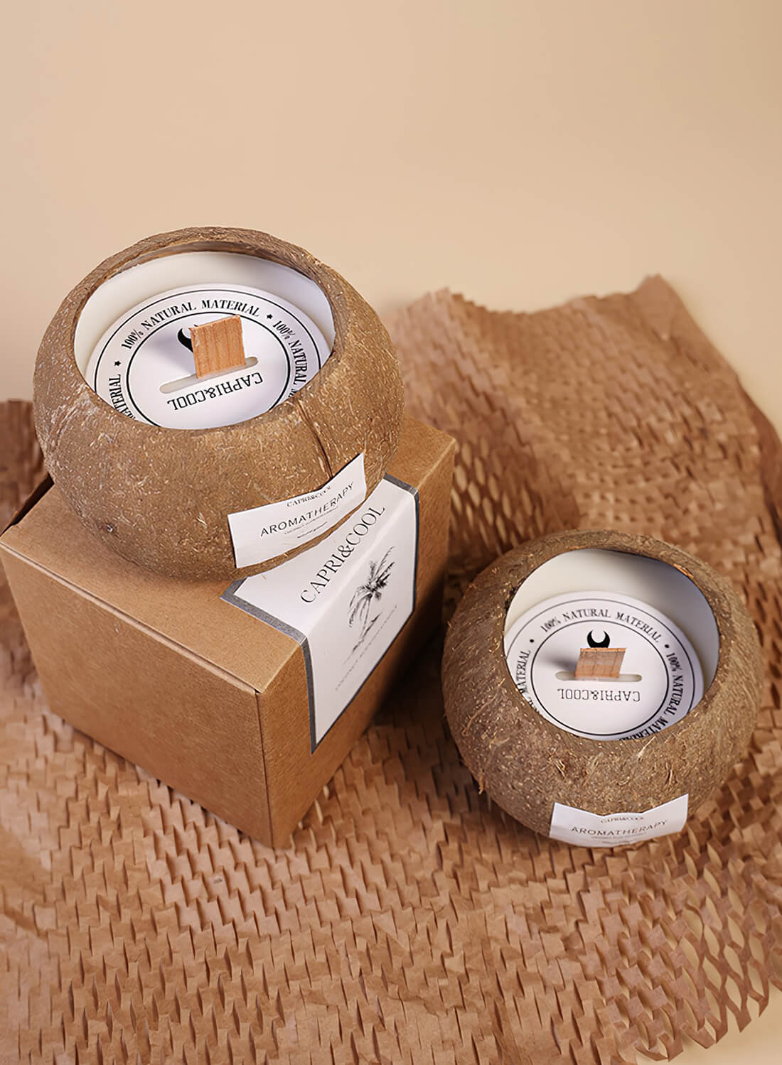 Scented Soy Coconut Shell Candles 200g