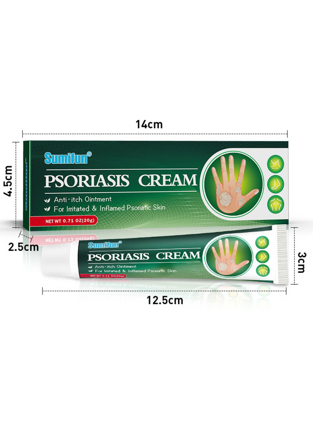 Psoriasis Cream, Anti-Itch Ointment 20g