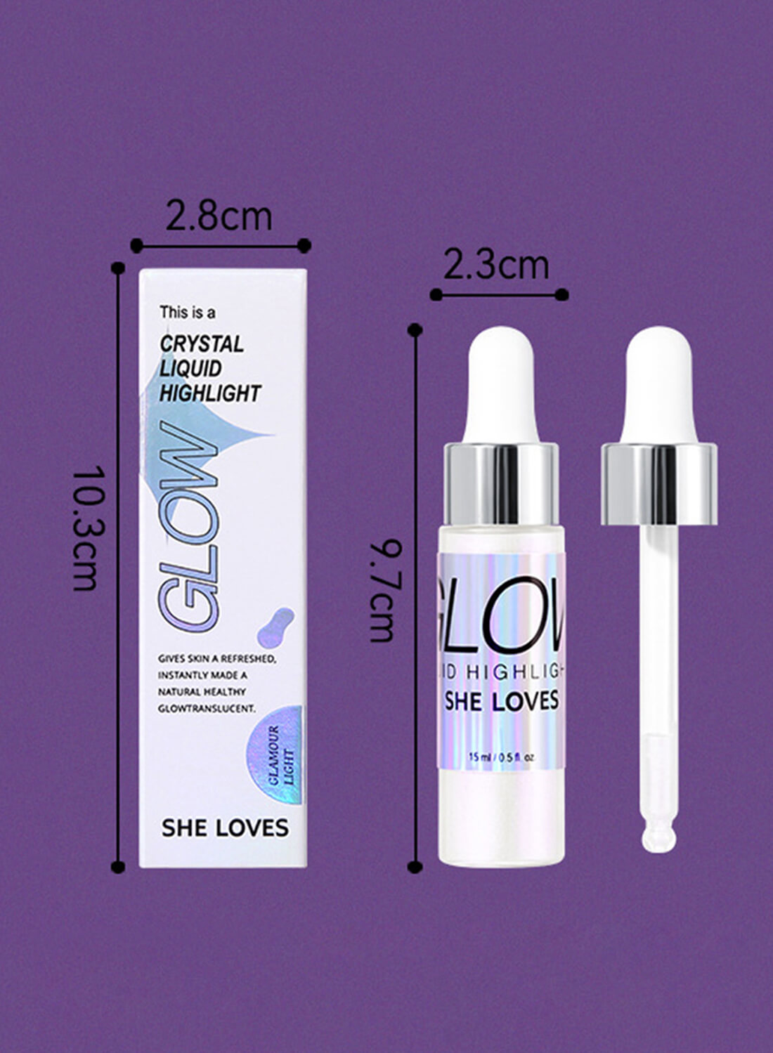 She Loves Liquid Highlighter Shimmer Body Oil 15ml