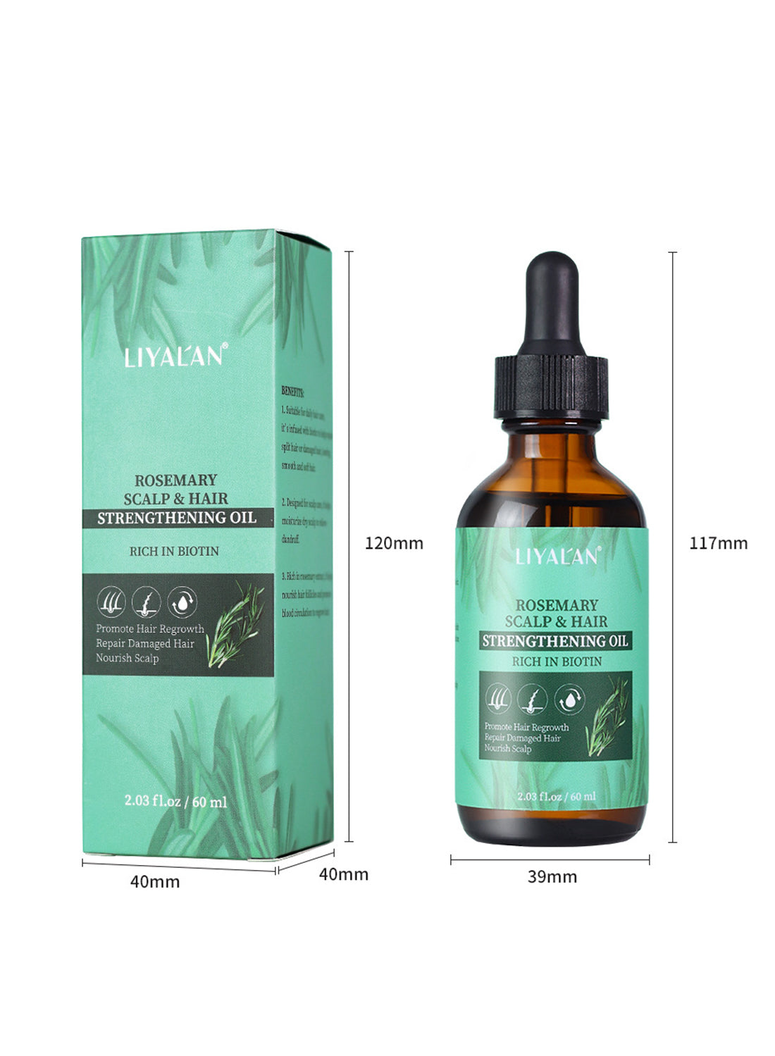 Liyalan Rosemary Scalp and Hair Strengthening Oil